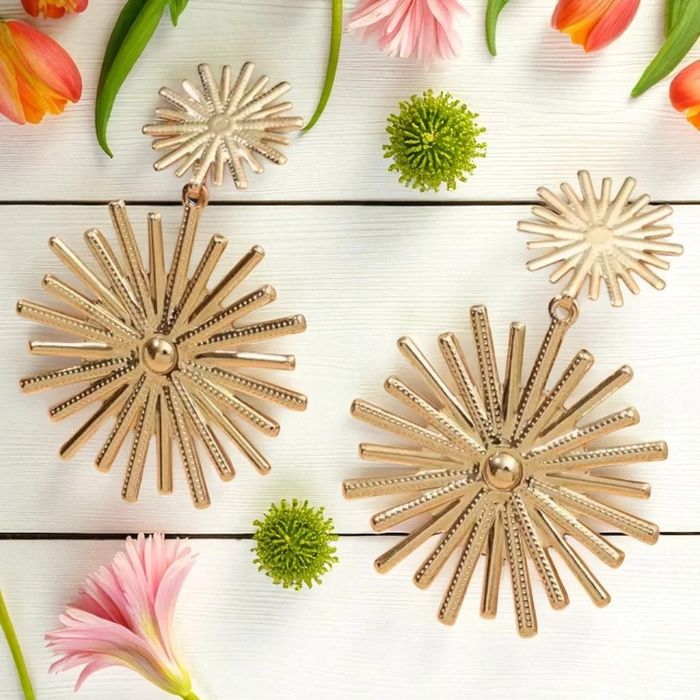 boucles d’oreilles dorées - photo numéro 4