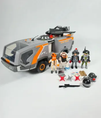 Playmobil Camion des agents secrets gris et orange
