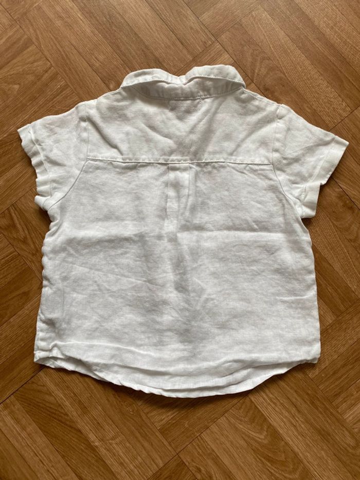 Chemise manches courtes blanc taille 12 mois Du Pareil au Même - photo numéro 3