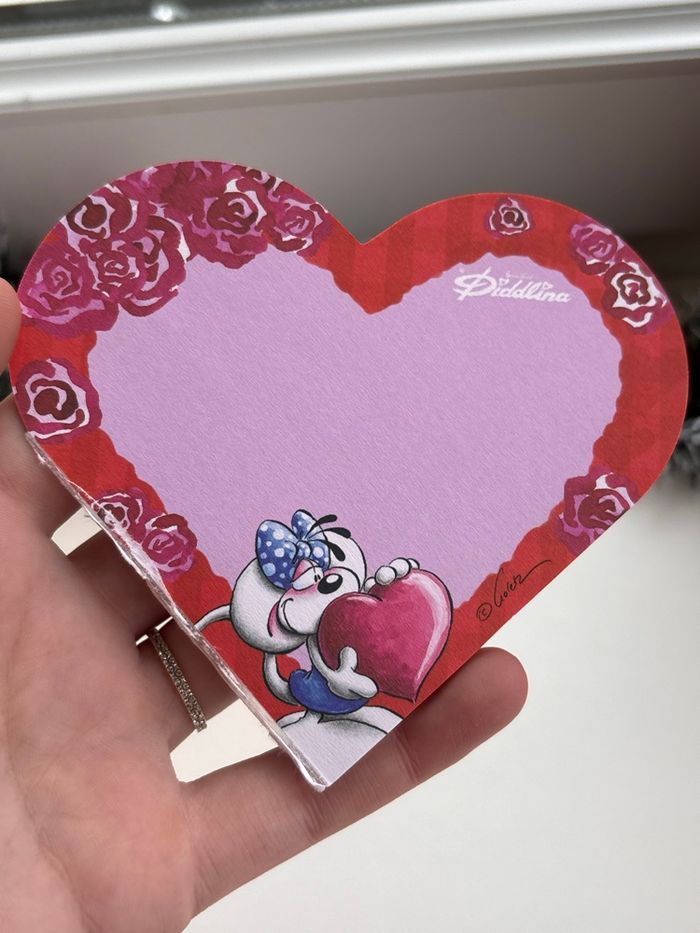 Fin de bloc cœur diddl - ancienne collection - vintage - diddlina - photo numéro 3