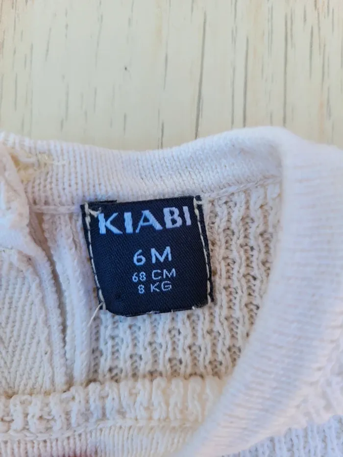 Pull en maille avec broderie fleurs - BLANC - photo numéro 5