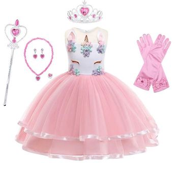 Déguisement Robe licorne et ces accessoires Taille 4-8ans