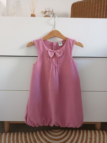 Jolie robe en velours rose 36 mois