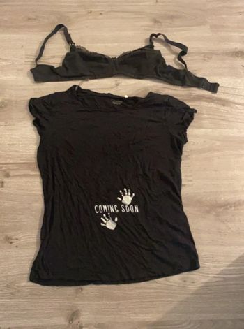 T-shirt grossesse + soutien-gorge d’allaitement