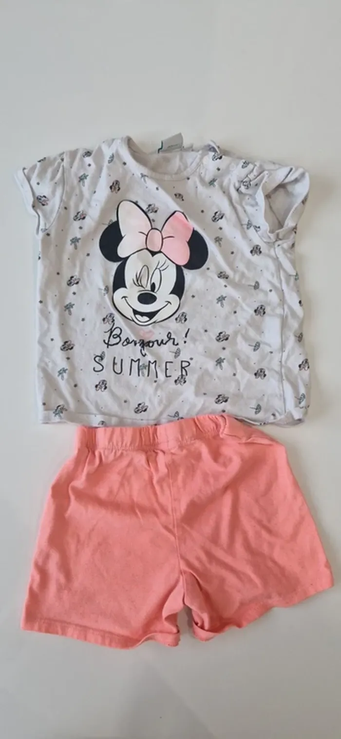 Ensemble pyjashort minnie 36 mois