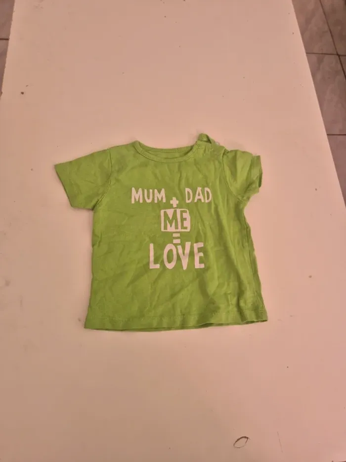 T-shirt maman et papa 6 mois