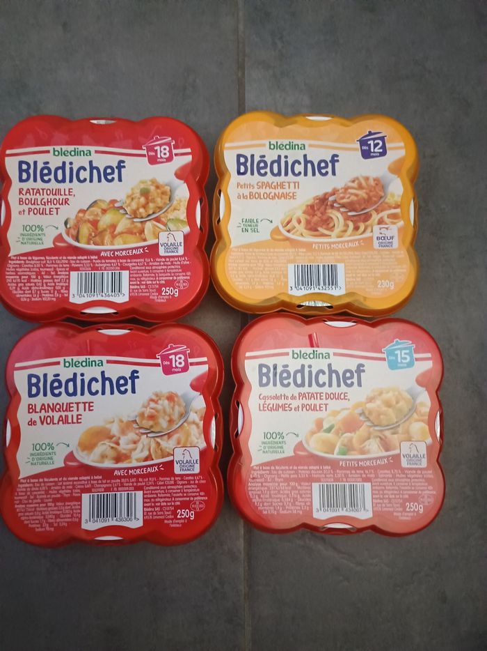 20 pots plats bledina bébé