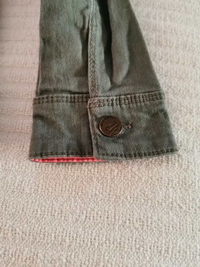 Veste en jean kaki - photo numéro 7