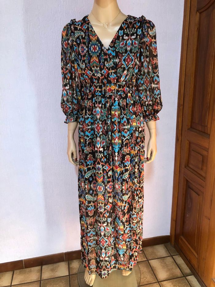 Longue robe noire et multicolore Naf naf - n e u v e - photo numéro 2