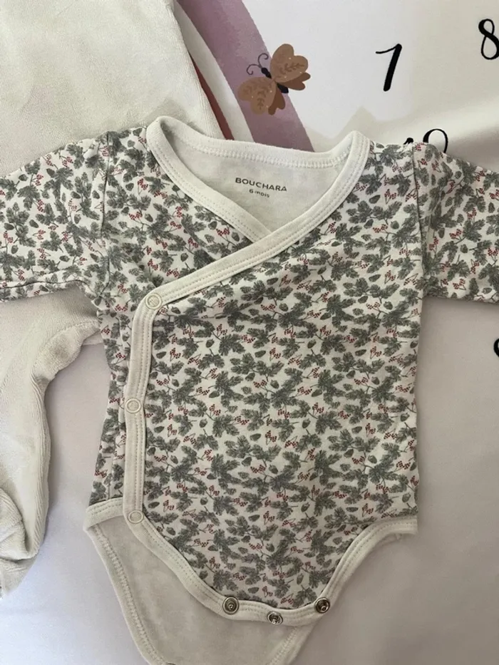 Pyjama et body assorti bébé fille Bouchara – Taille 6 mois - photo numéro 3