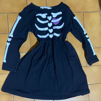 Robe squelette  h&m  2/4 ans  noir 