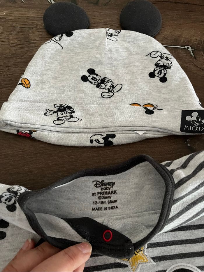 Lot 2 pyjamas Mickey avec bonnet - photo numéro 3