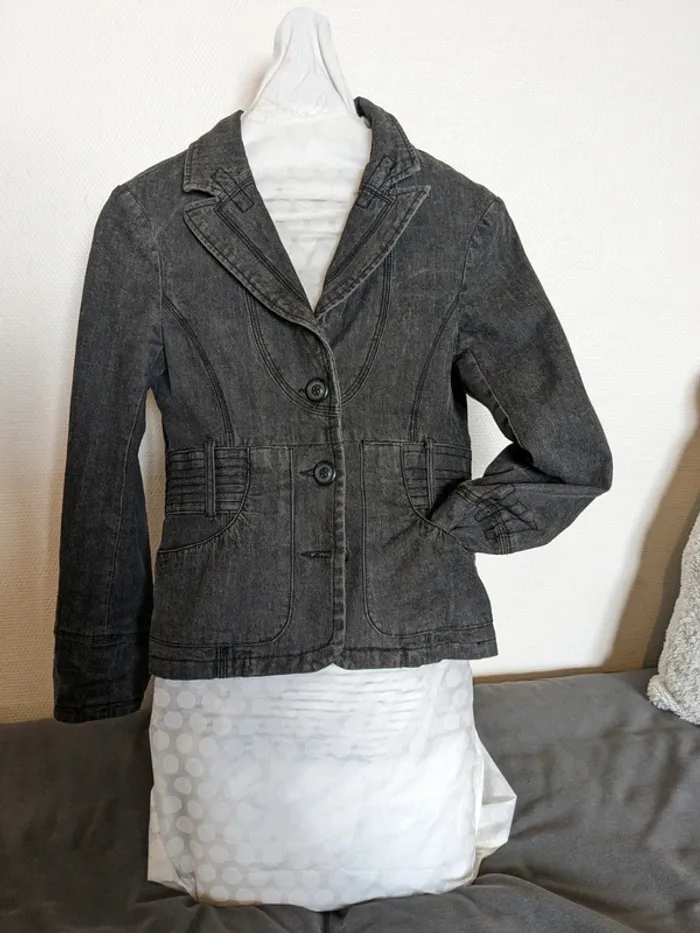Veste Salt & Pepper sortie de collection - grise effet jean. - photo numéro 2