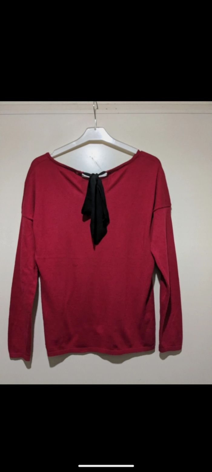 Pull Season rouge imprimé étoiles . Taille 38 - photo numéro 5