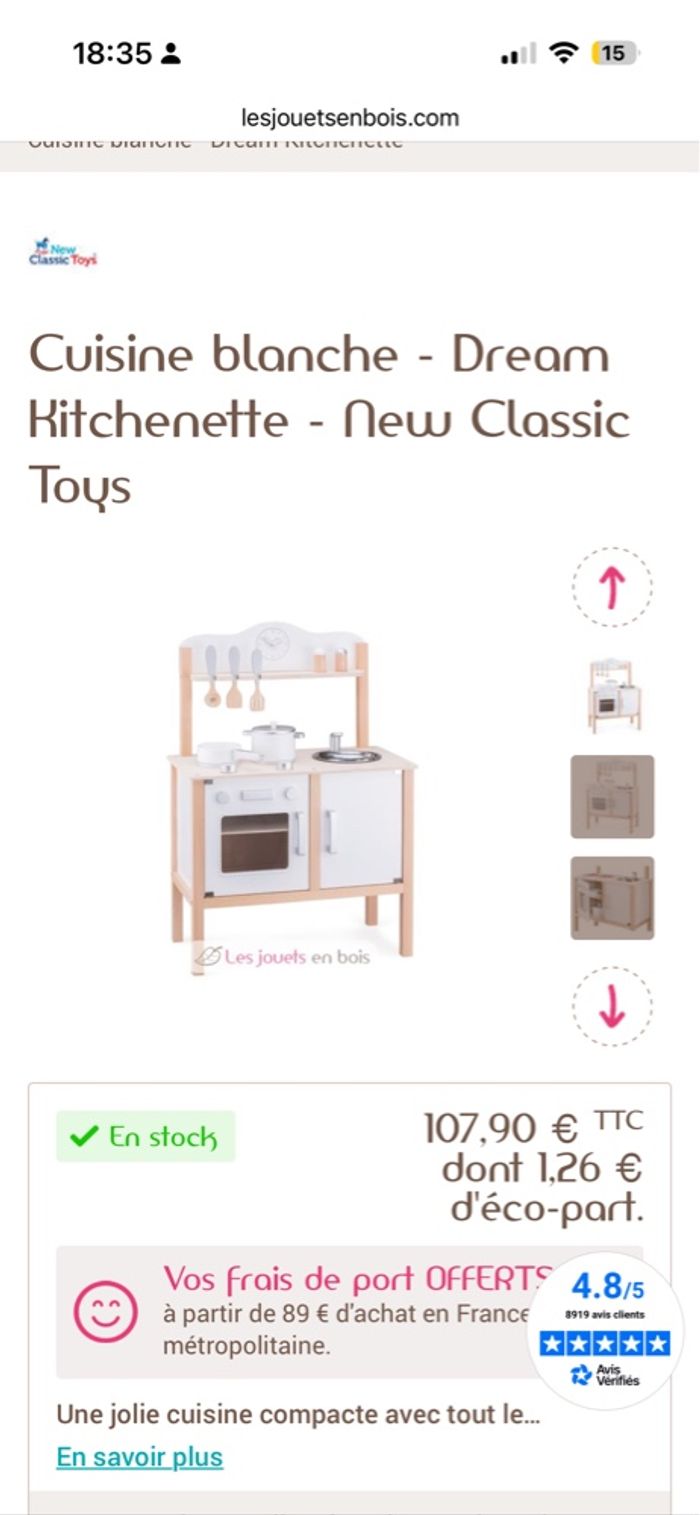 Cuisine en bois + accessoire - photo numéro 2