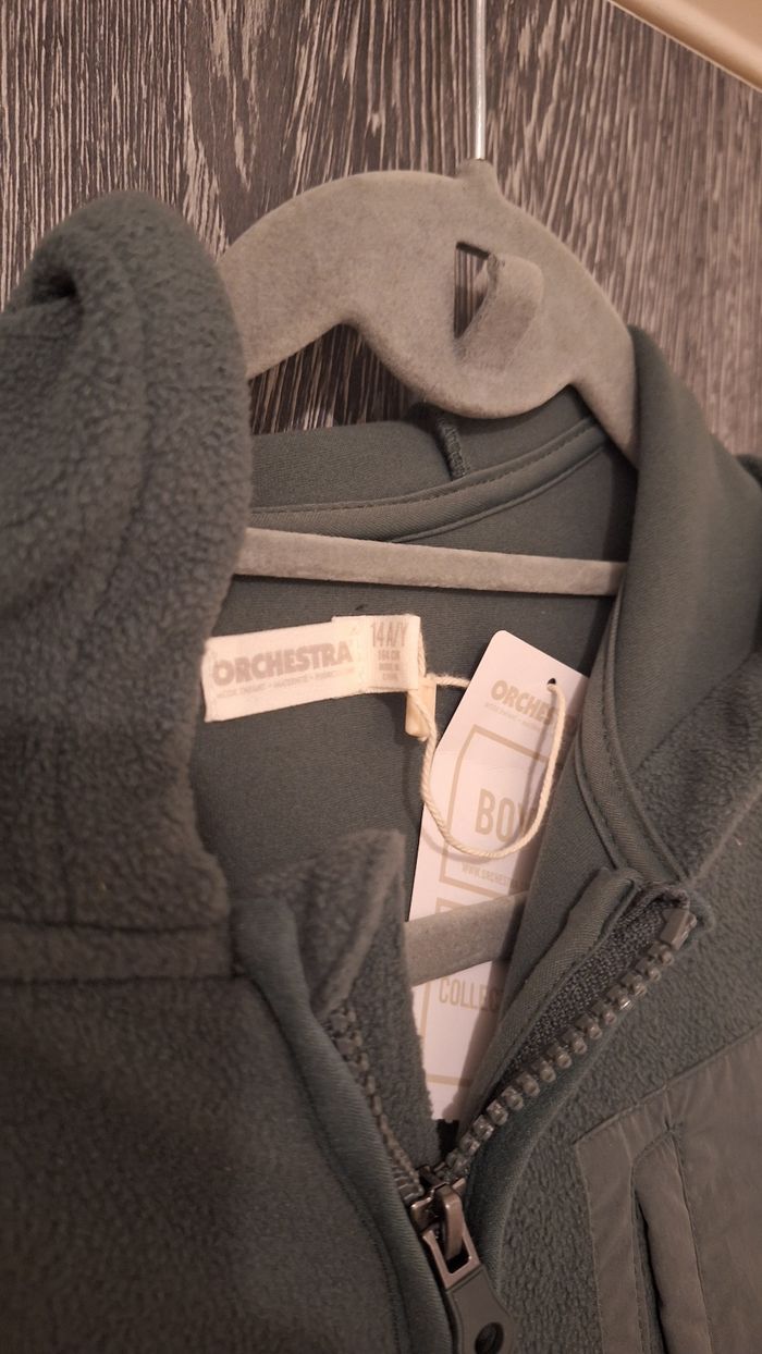 Veste polaire à capuche vert - photo numéro 4