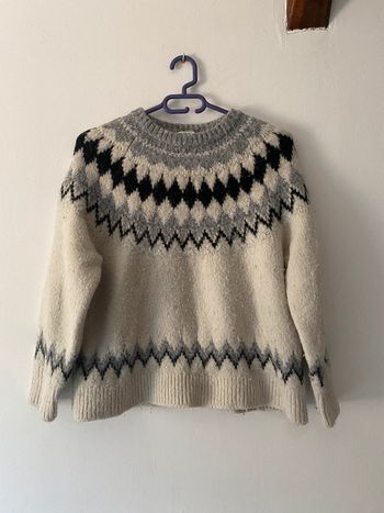 Pull femme blanc à col rond Taille M