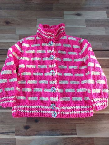 Gilet épais tricoté main