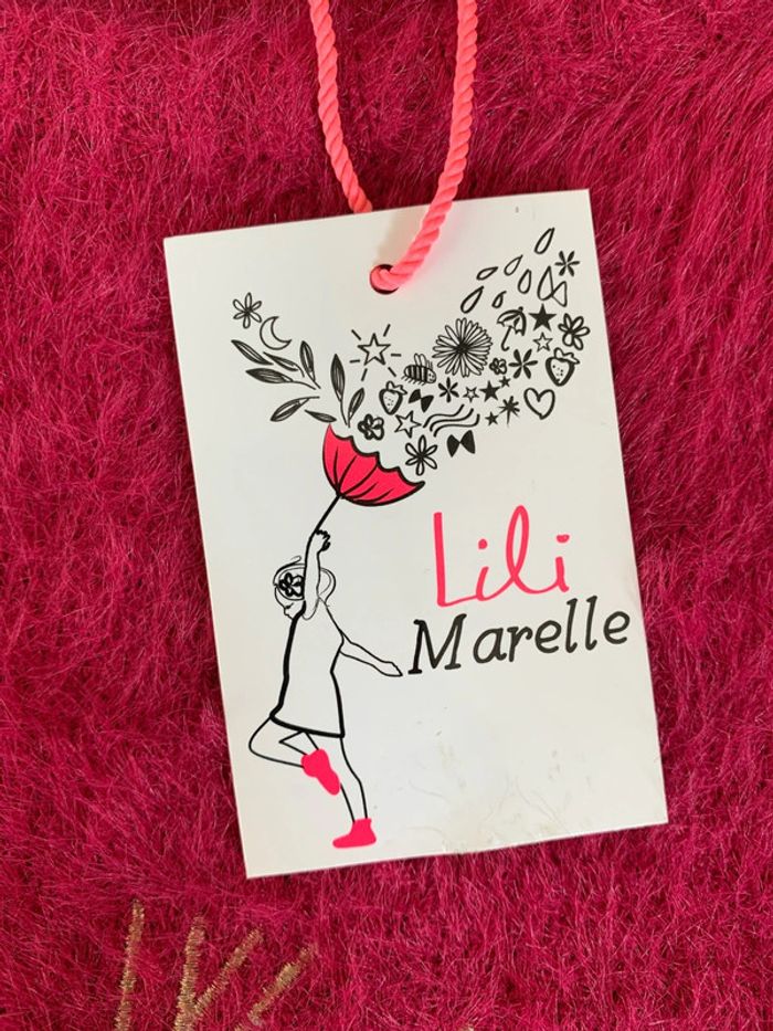 Pull « Winter Mood » fuchsia Lili Marelle 12 ans neuf - photo numéro 4