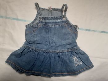 Robe en jean à petites bretelles