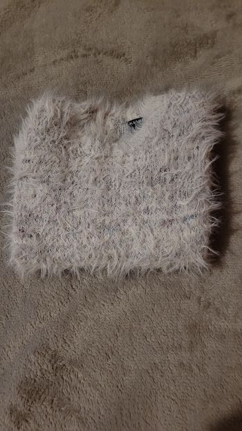 Pull poilu fille gris taille 3 ans Kiabi