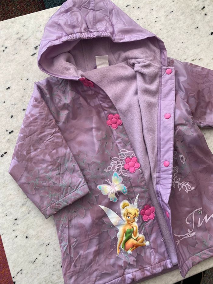 Manteau imperméable violet Fée Clochette 4ans