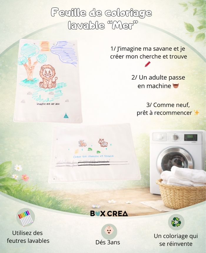 Recharge feuille lavable – Savane - photo numéro 2