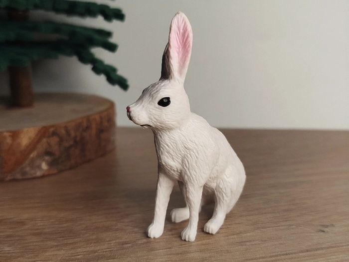 Figurine lièvre polaire Animal de la forêt - photo numéro 2