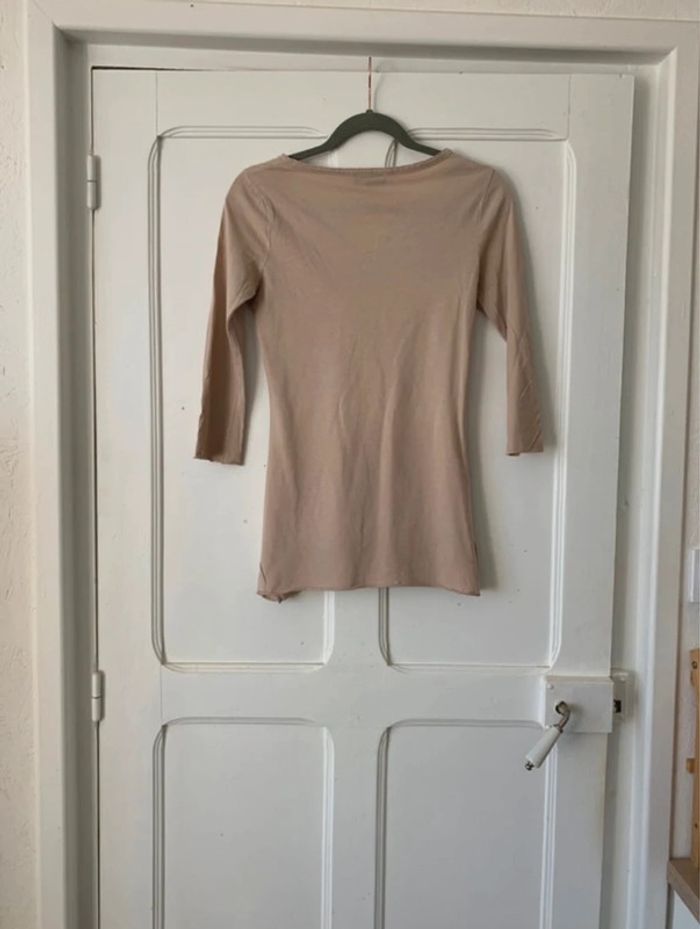 Blouse manches 3/4 beige femme - Taille S Kiabi - photo numéro 3