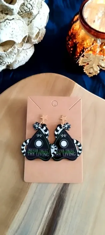 Boucles d'oreilles Beetlejuice Ouija