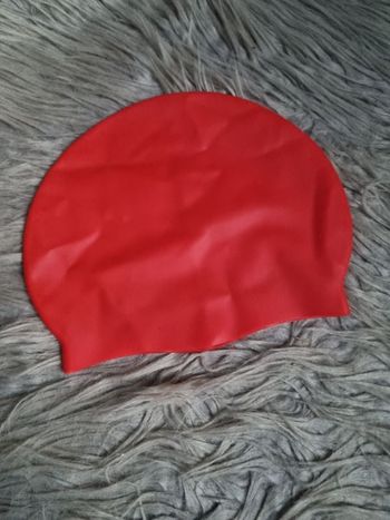 Bonnet de piscine rouge mixte