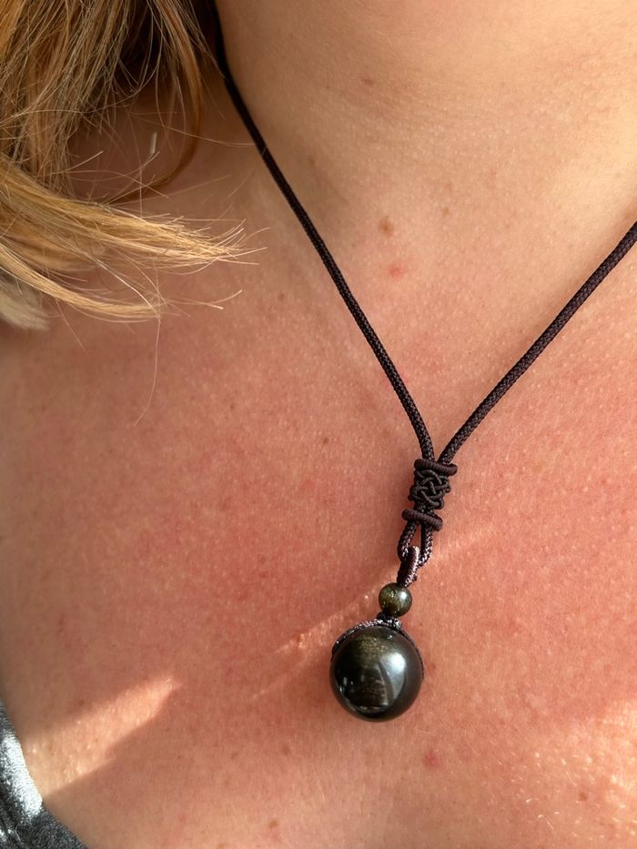 Collier en obsidienne noire – Protection & Ancrage - photo numéro 5