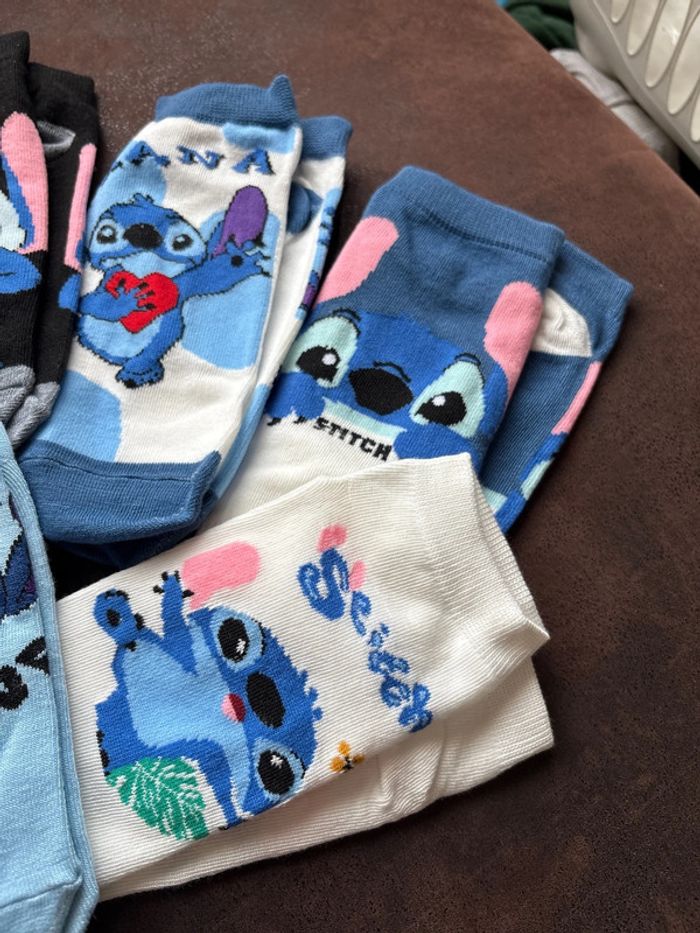 Lot de 5 paires de chaussettes courtes Stitch taille jusque 39 - photo numéro 3