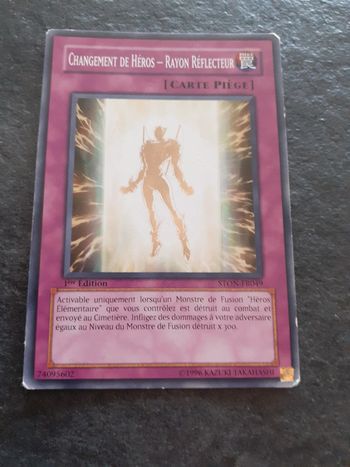 Carte Yu-Gi-Oh ! Changement de héros- Rayon réflecteur STON-FR049