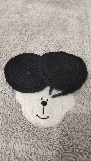 🖤🪢 Lacets corde noirs – 120 cm (style street & affirmé)