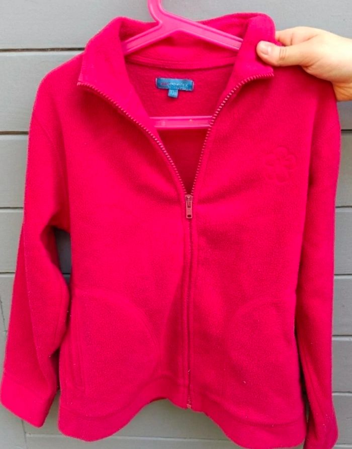 Polaire rouge fille Tex taille 10 ans