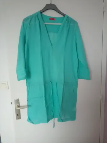 Robe  ou chemise d'été femme turquoise