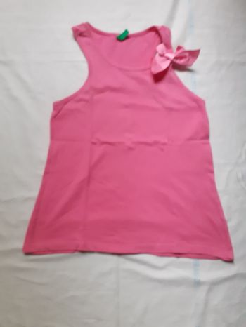 Débardeur rose petit nœud satiné