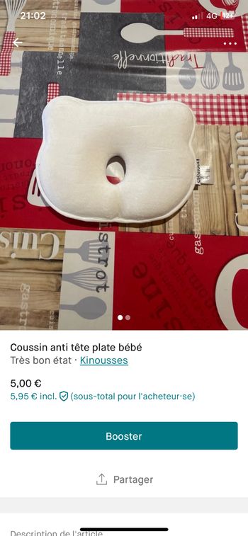 Coussin anti tête plate
