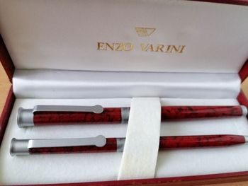 Parure stylo et stylo plume Enzo Varini