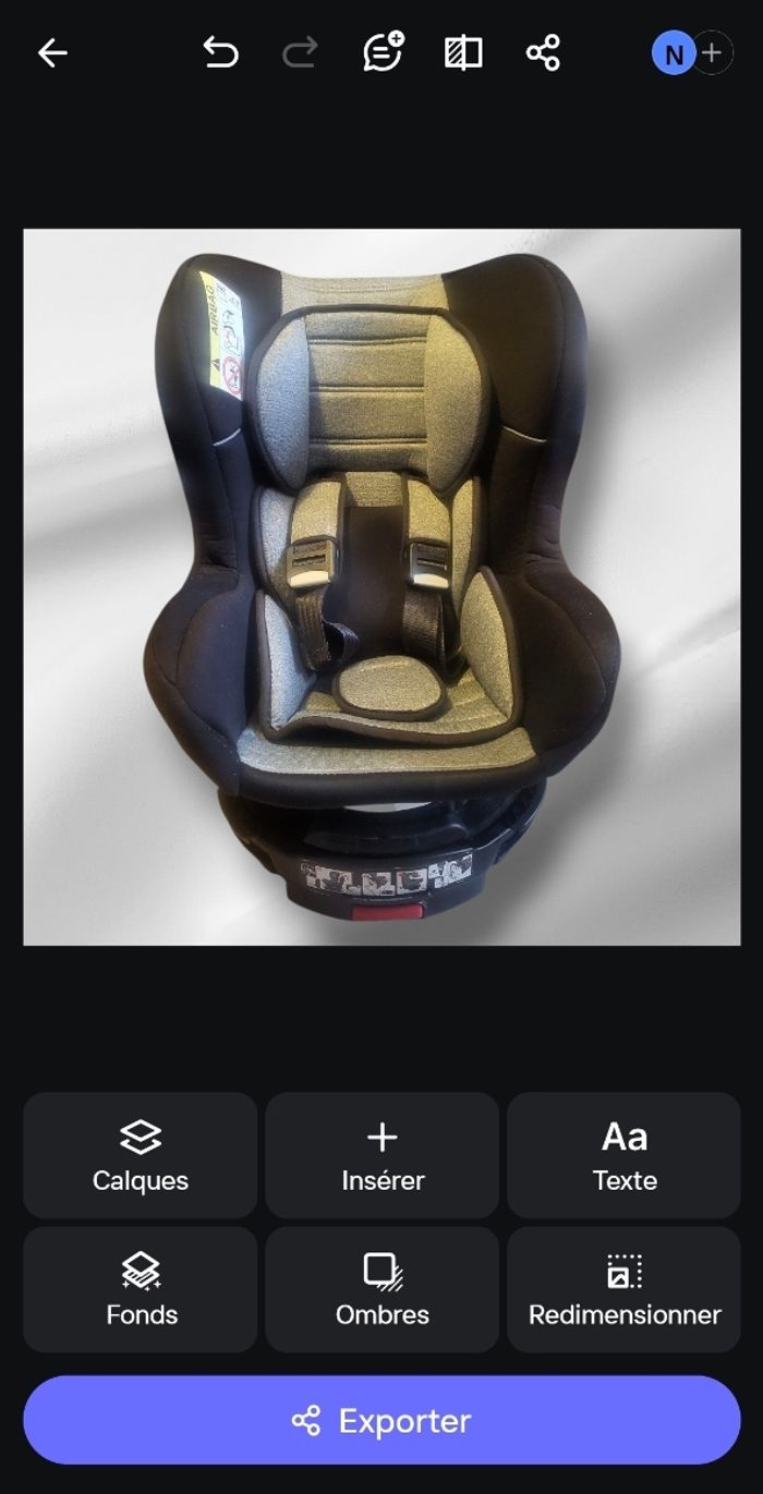Siege auto 180° isofix tbe