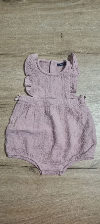 Barboteuse gaz de coton 12 mois