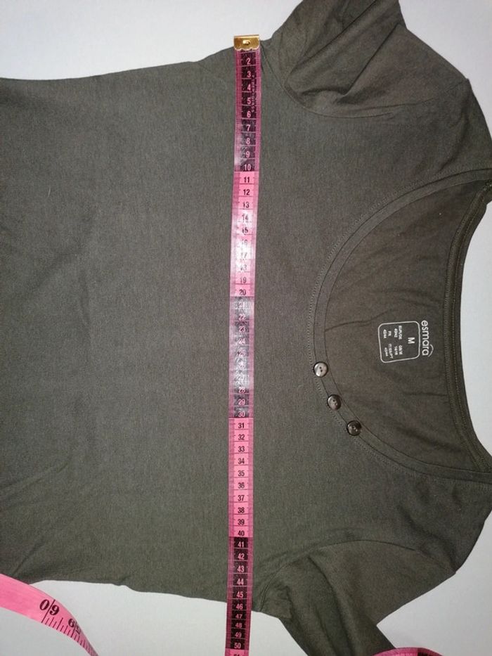 Tee-shirt marron kaki foncé M-42.44/ Eur40.42 - photo numéro 5