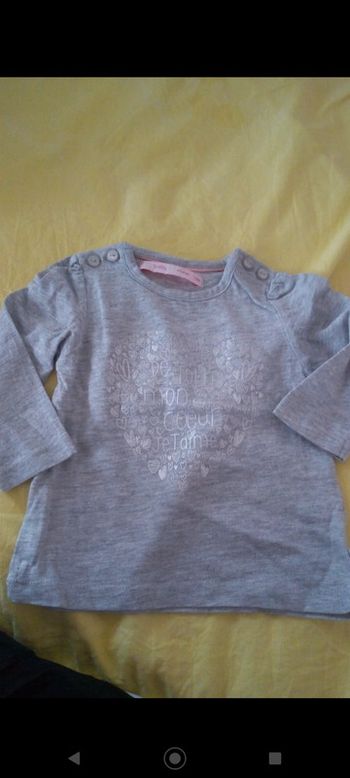 Tee-shirt gris neuf avec cœur Gémo
