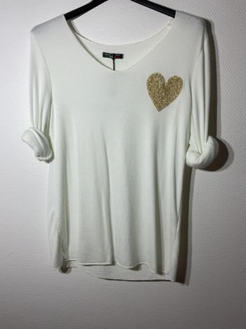 Pull « cœur » femme taille unique (36-40)- nos- neuf avec étiquette