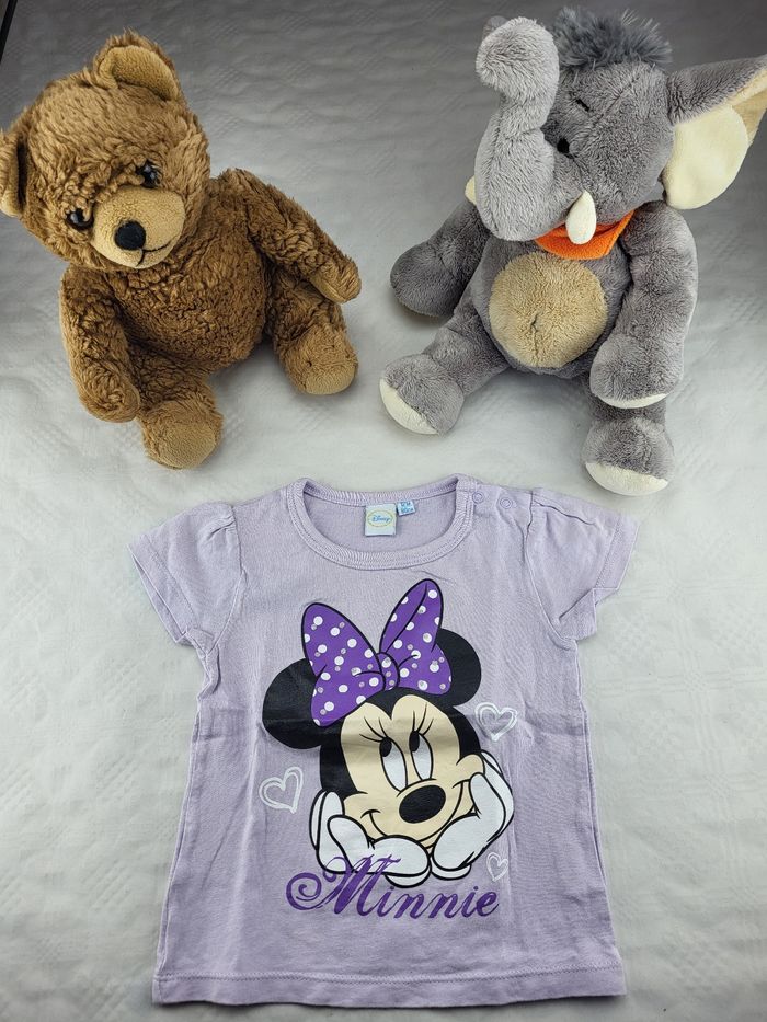 Tee-shirt violet lilas Minnie Disney 12mois - photo numéro 1
