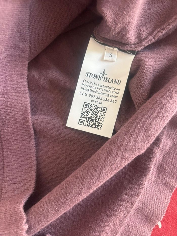 Sweat Stone Island taille S rouge bordeaux - photo numéro 8