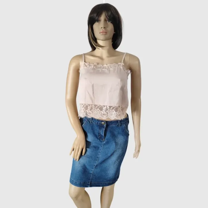 Débardeur Pull & Bear Crème Taille M, Dentelle ! Prix mini ! - photo numéro 2