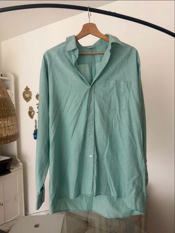 Chemise coton verte 