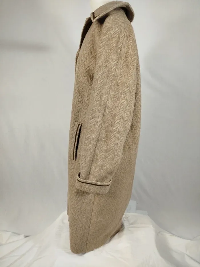 Manteau long beige femme 100% laine coupe élégante - confortable et chic A260 - photo numéro 3